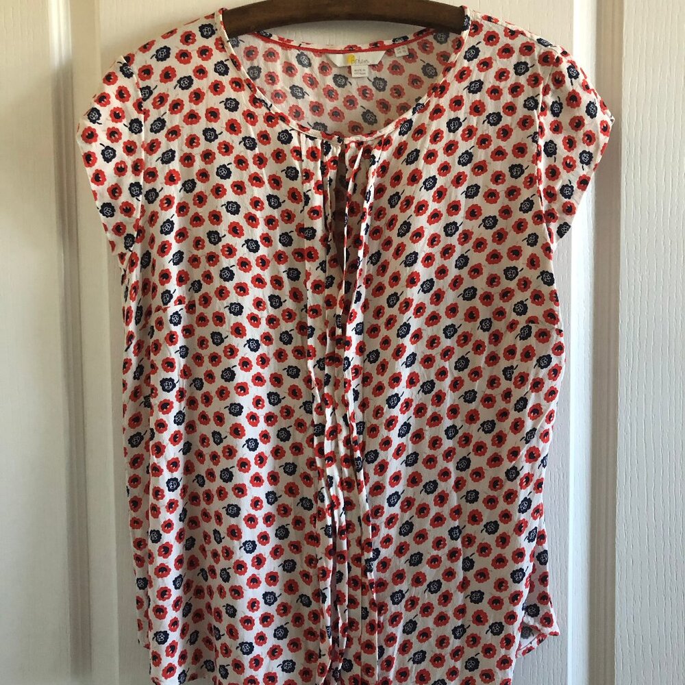 Boden Pleat Front Top - Cap Sleeve